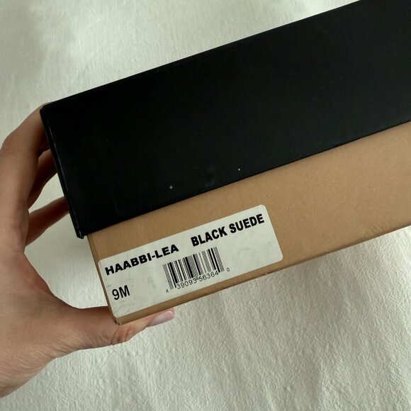 Halogen "Abbi" Block Heel Black Suede Ankle Booties - Picture 6 of 6